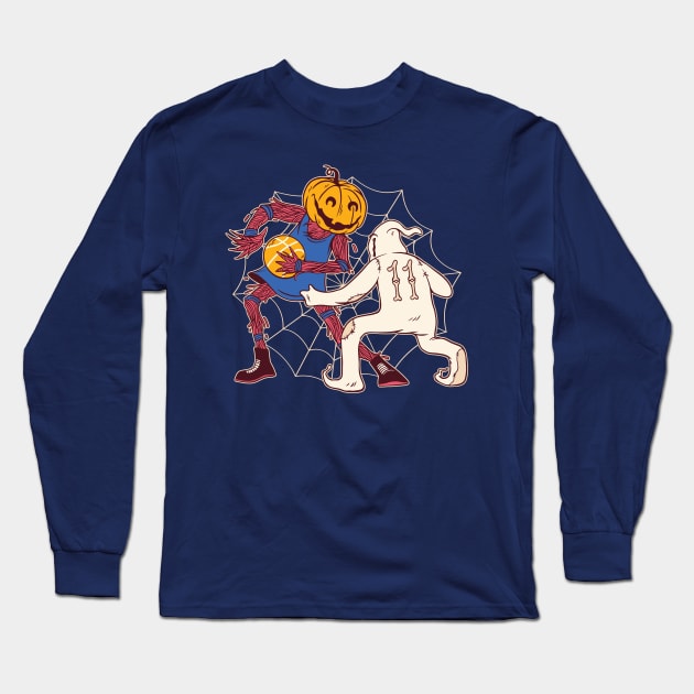 Basket ball halloween Long Sleeve T-Shirt by IconRose